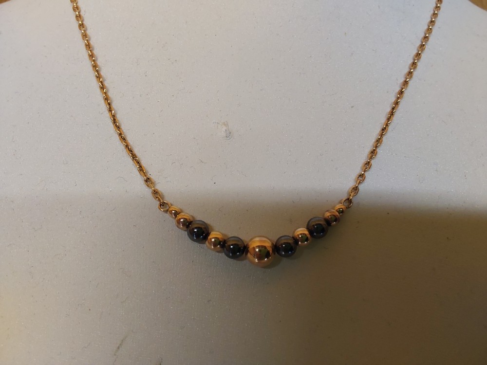 COLLIER PL-OR BOULES