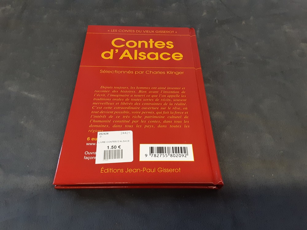 LIVRE CONTES D'ALSACE