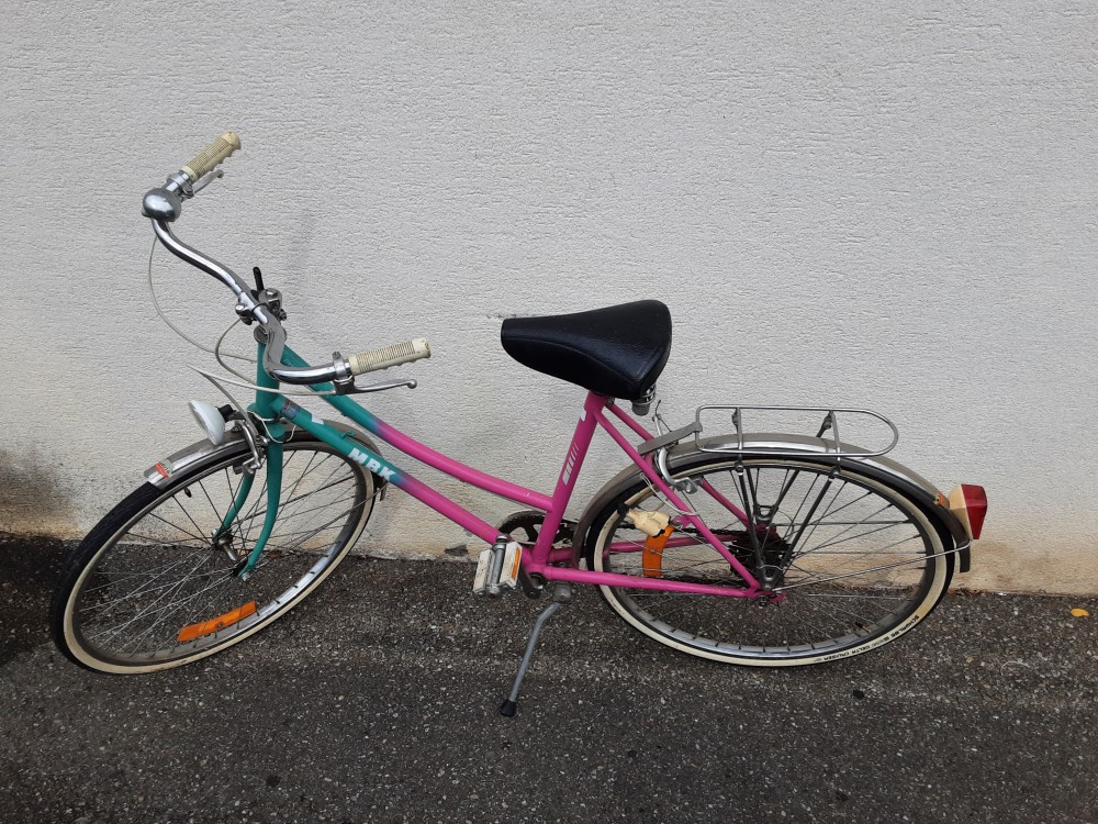 VELO MBK VERT ET ROSE