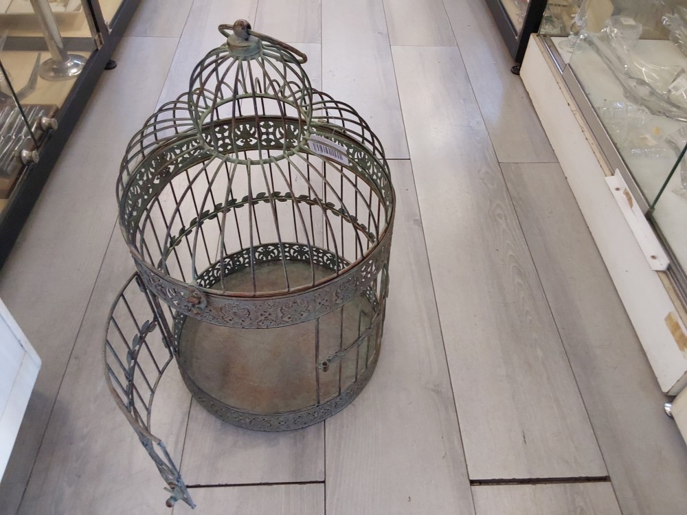 CAGE A OISEAUX EN METAL VERT GM (XW-12)