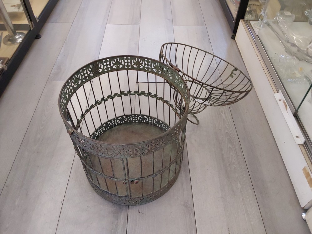 CAGE A OISEAUX EN METAL VERT GM (XW-12)