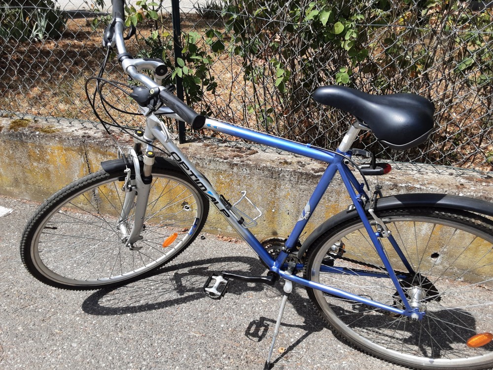 VELO VTC BLEU GRIS OPTIMALP 28 POUCES