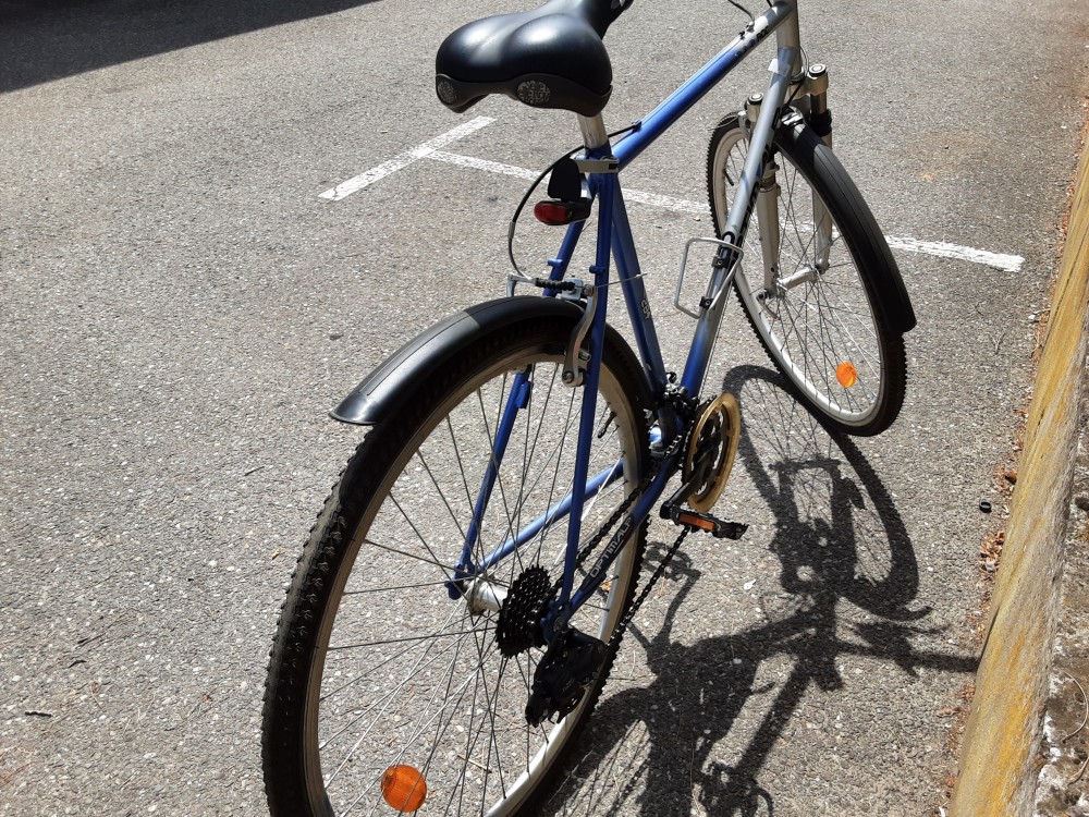 VELO VTC BLEU GRIS OPTIMALP 28 POUCES
