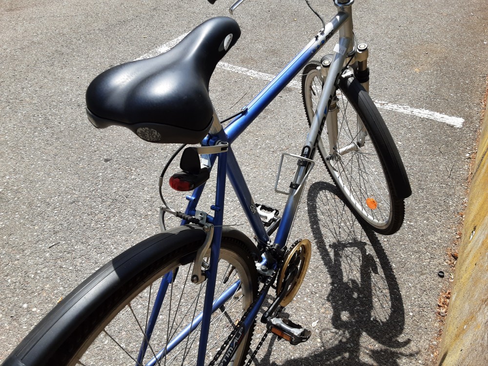 VELO VTC BLEU GRIS OPTIMALP 28 POUCES