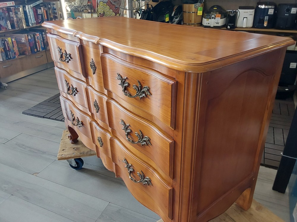 COMMODE EN BOIS GALBEE 4 TIROIRS