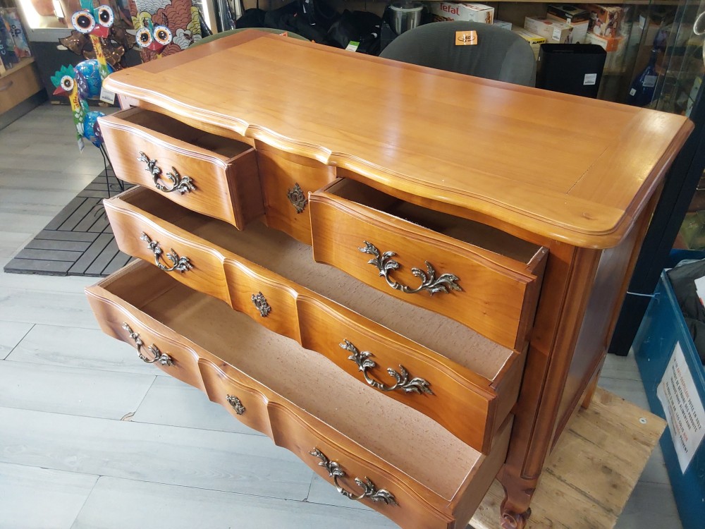 COMMODE EN BOIS GALBEE 4 TIROIRS