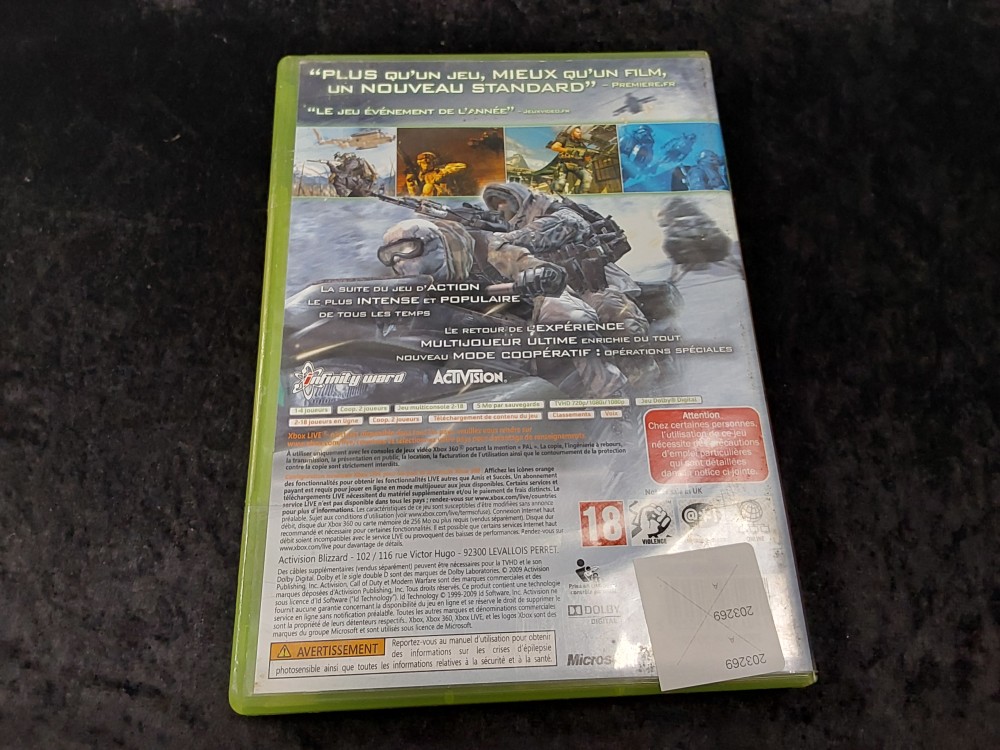 JEU XBOX 360 MODERN WARFARE 2