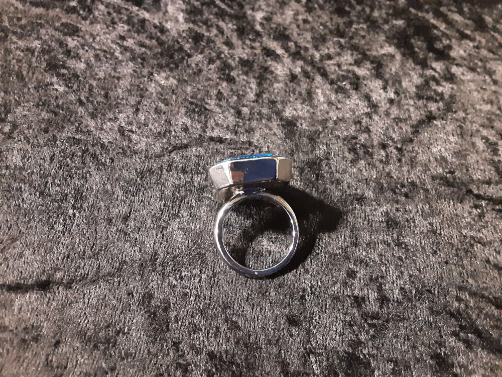 BAGUE FANTAISIE STRASS BLEU