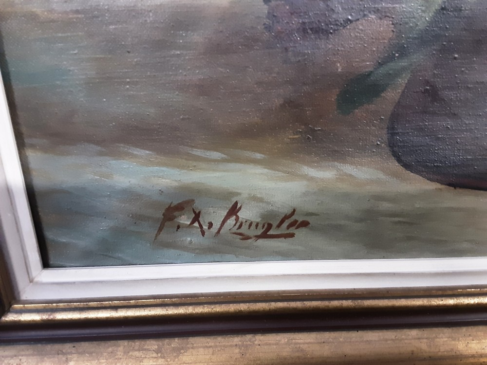 TABLEAU KRUGLER PEINTURE SUR TOILE NATURE MORTE
