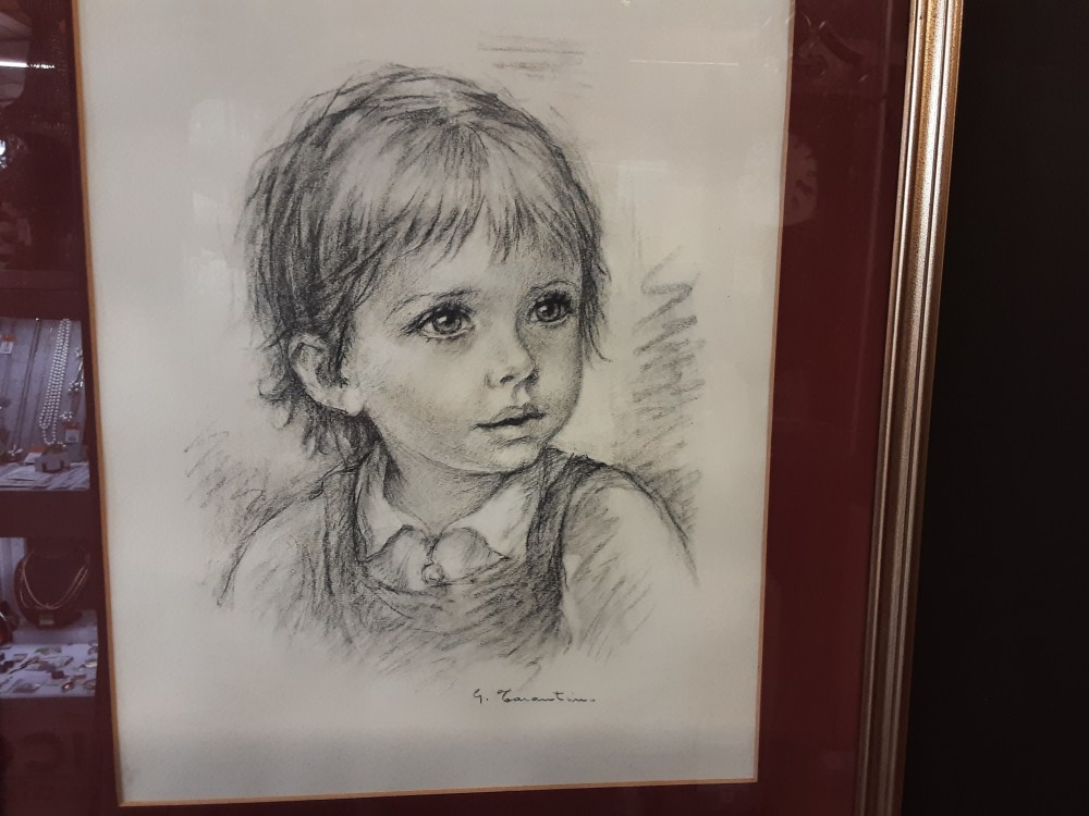 TABLEAU DESSIN VISAGE ENFANT