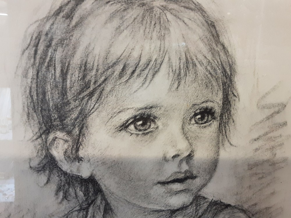 TABLEAU DESSIN VISAGE ENFANT