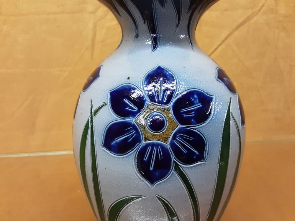 VASE SOLIFLORE GRES BLEU