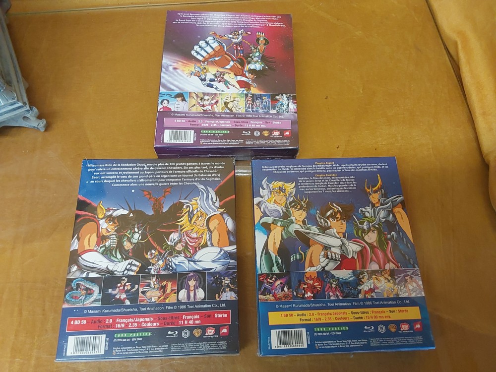 TEMPLE COFFRET 3 DVD BLU RAYCOLLECTOR SAINT SEIYA ENCORE EMBALLES