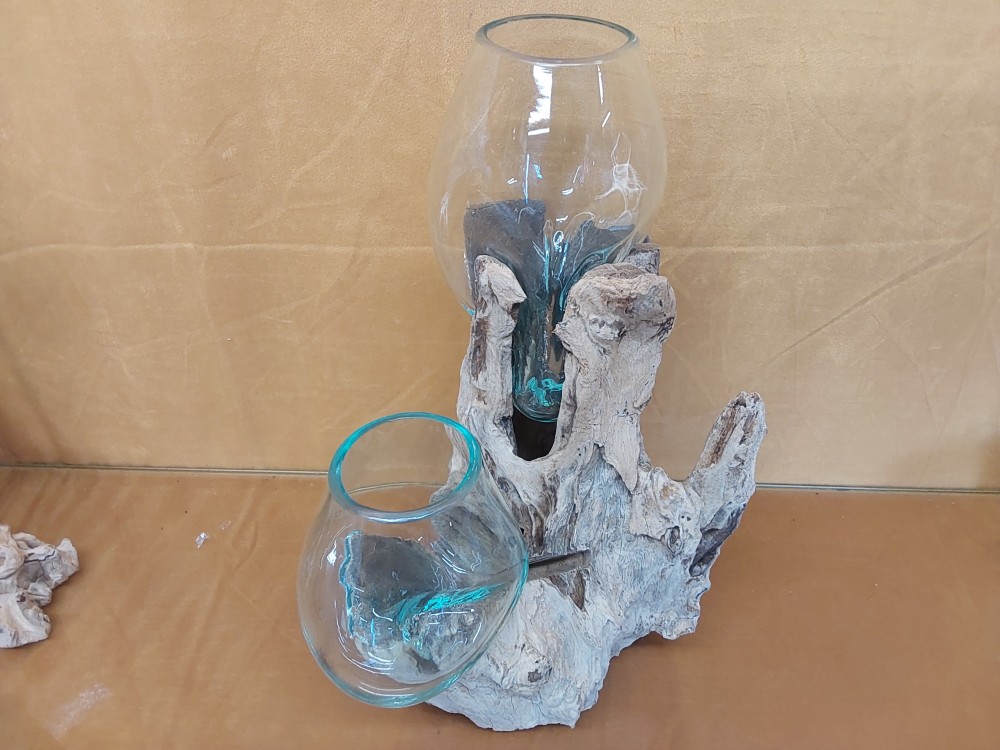 DECOR RACINE 2 VERRES 10CM