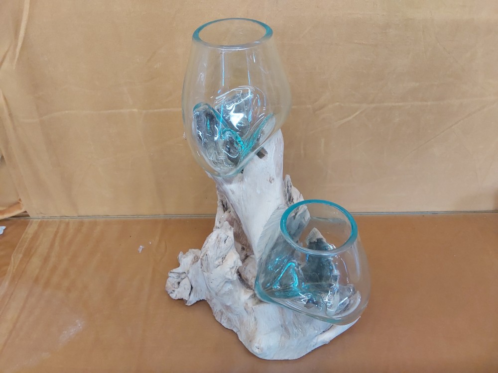 DECOR RACINE 2 VERRES 10CM