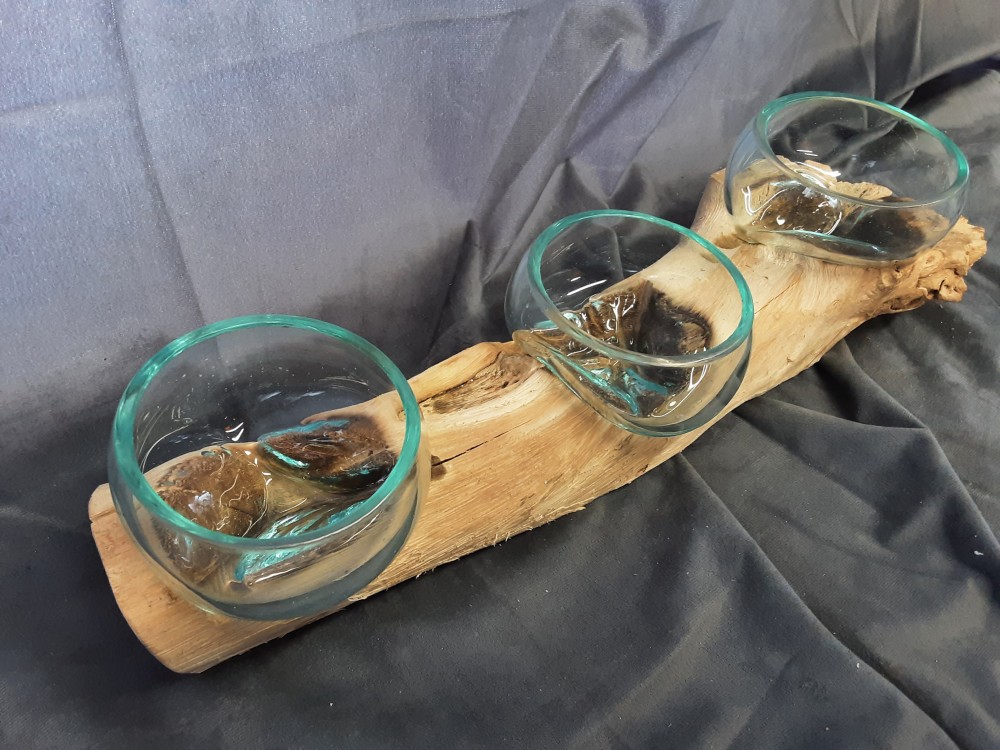 DECOR RACINE 3 VERRES 10CM
