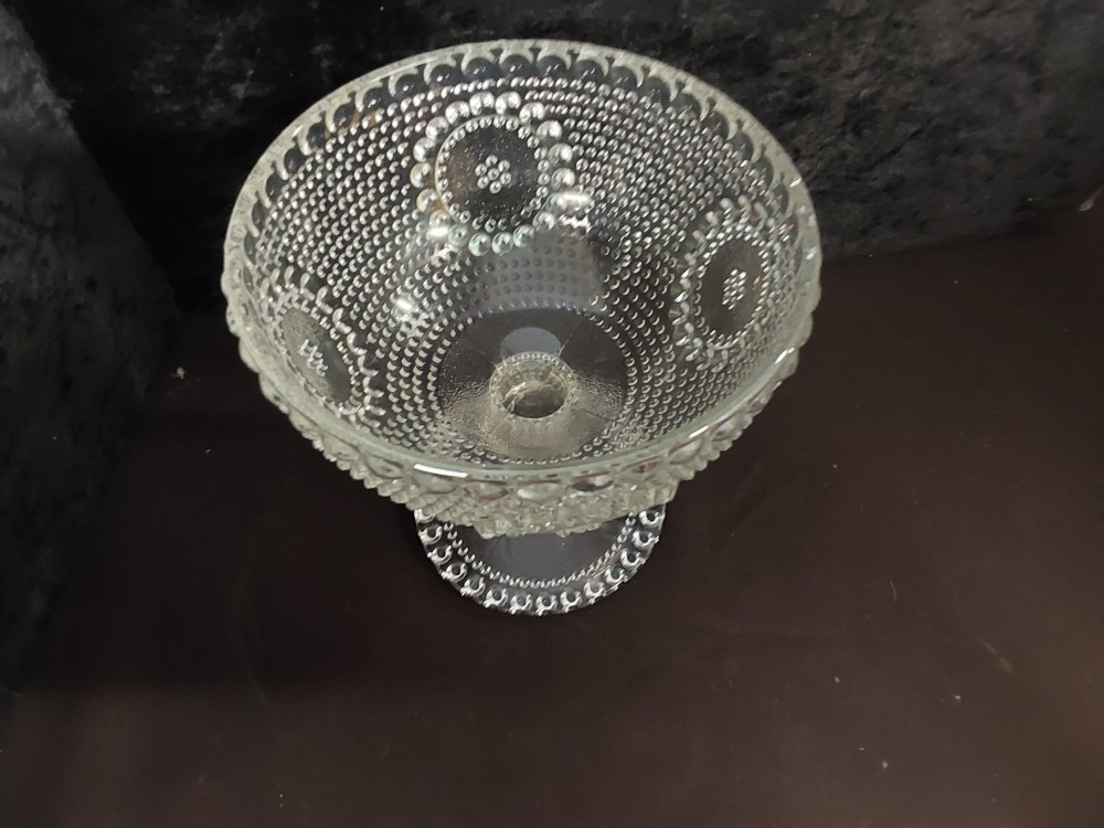 COUPE A FRUITS EN VERRE PRESSÉ PM DIAM 15CM