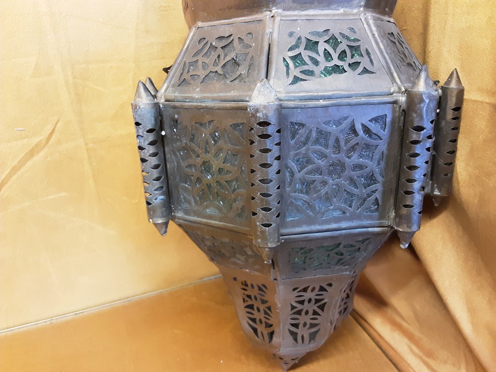 LANTERNE A SUSPENDRE METAL ET VERRE