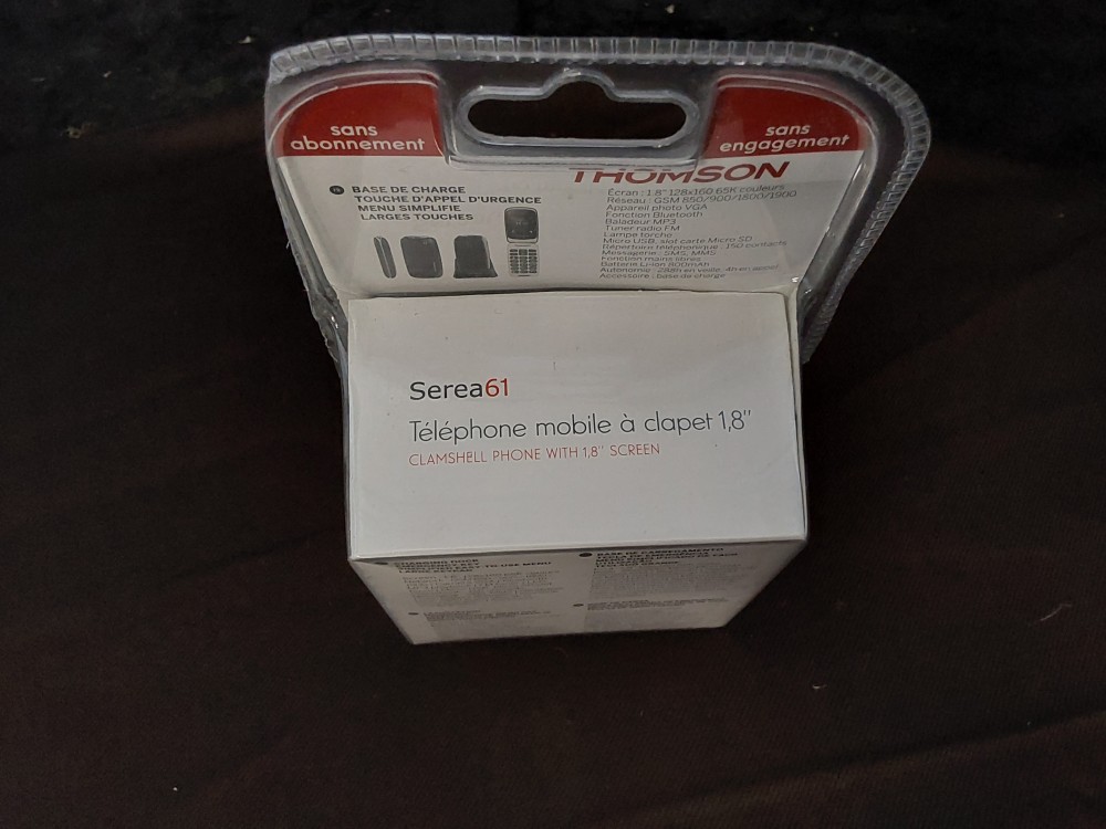 TELEPHONE PORTABLE A CLAPET THOMSON + CHARGEUR