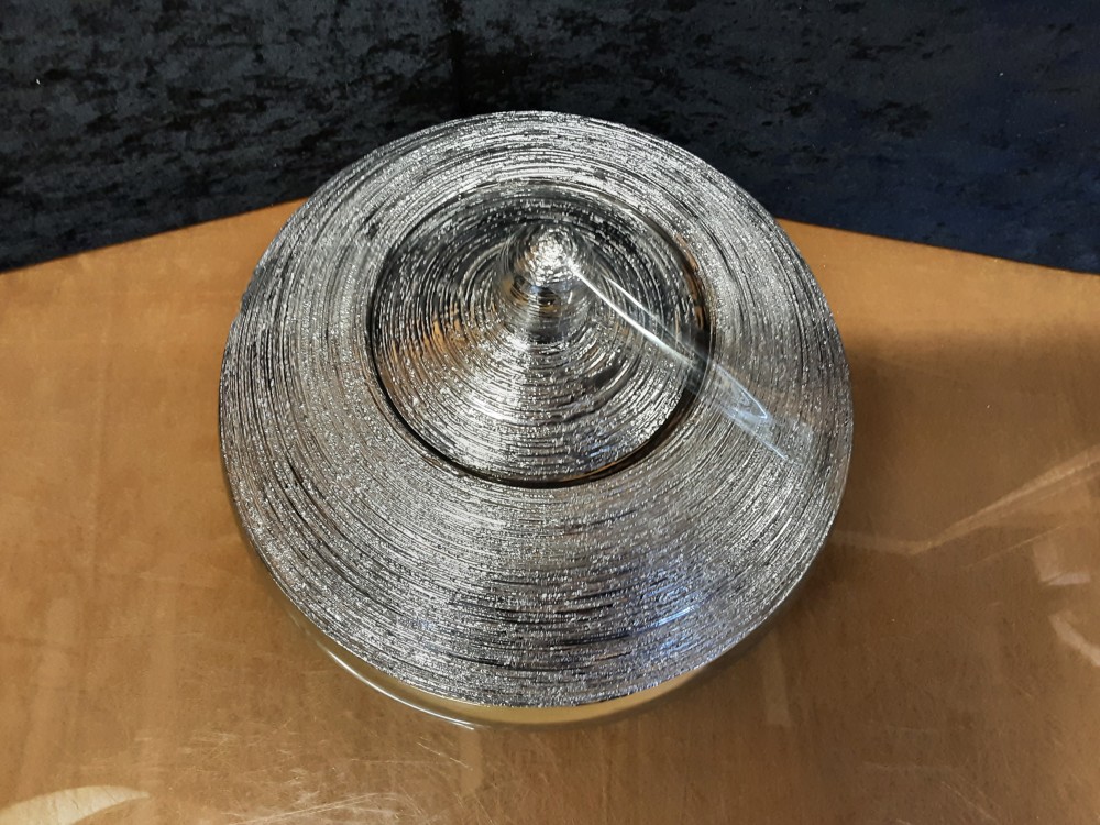 VASE PORCELAINE GRIS H. 23CM