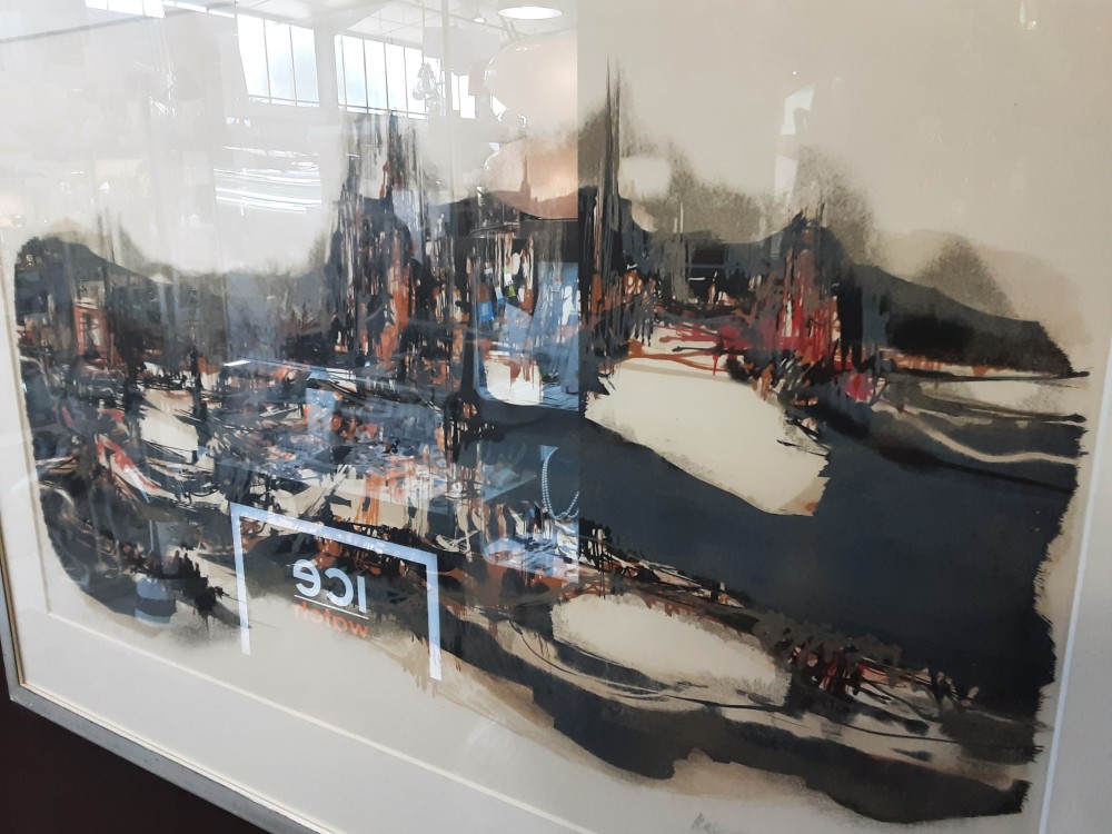 TABLEAU ABSTRAIT SIGNÉ MAX JUCLIER