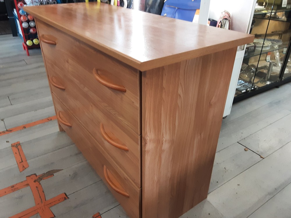 COMMODE COLORIS BOIS CLAIR 3 TIROIRS