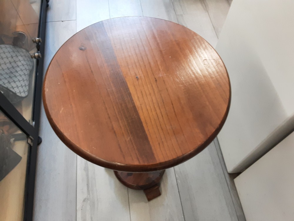 GUERIDON ROND BOIS PIED CENTRAL