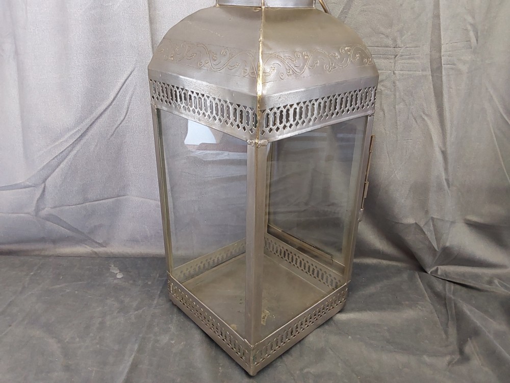 LANTERNE METAL ET VERRE