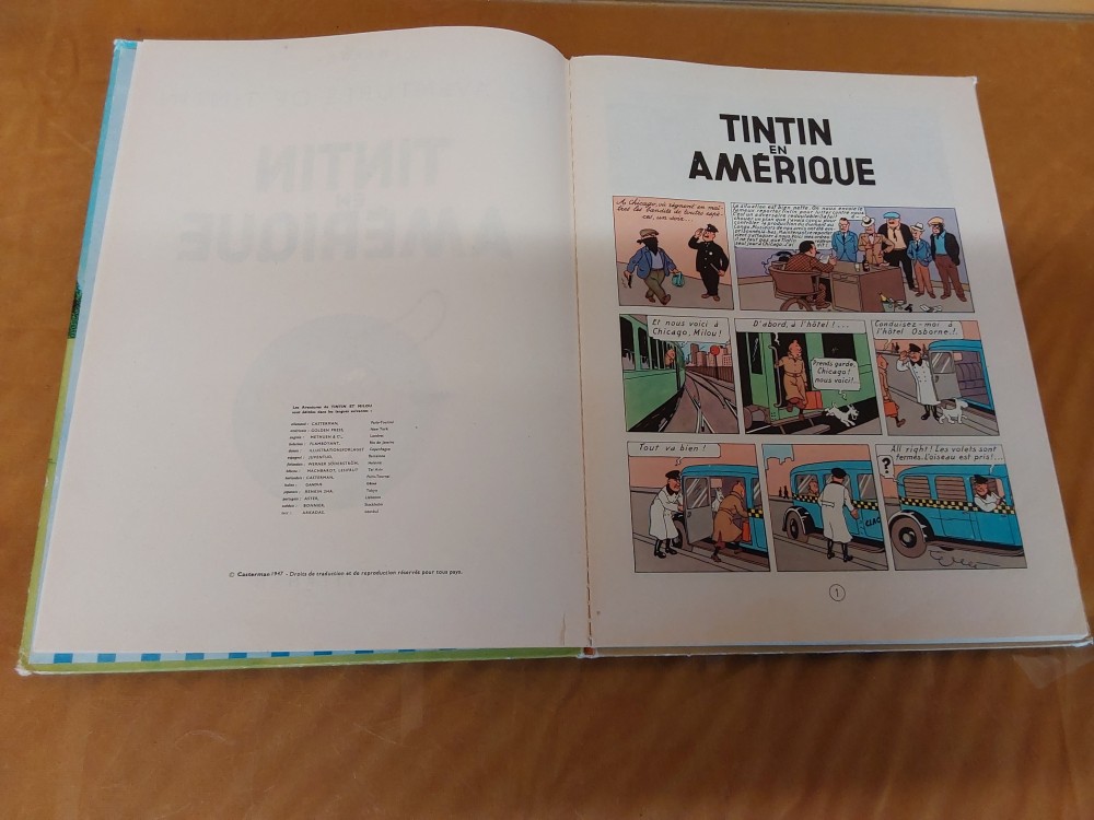 BD "TINTIN EN AMÉRIQUE"