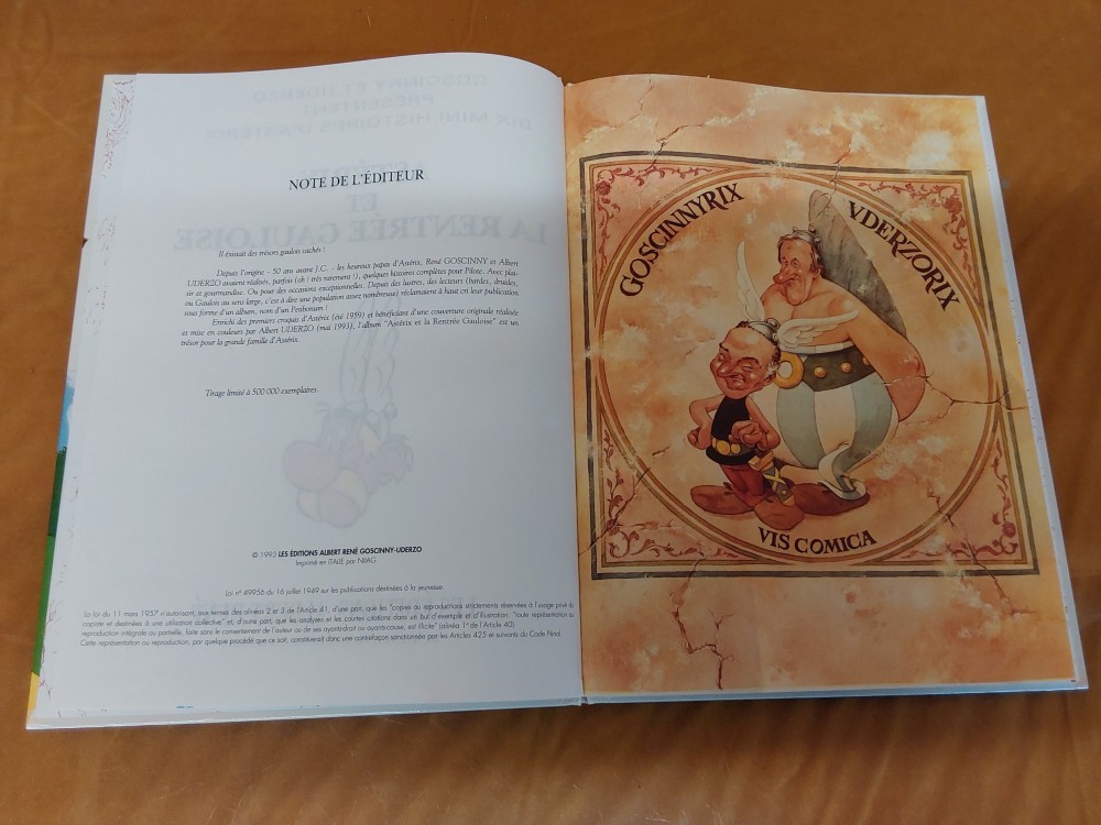 BD "ASTERIX ET LA RENTRÉE GAULOISE"