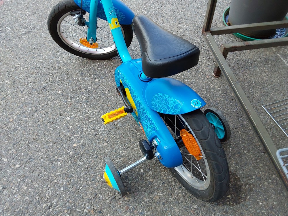 VÉLO ENFANT BTWIN BLEU POISSON JAUNE