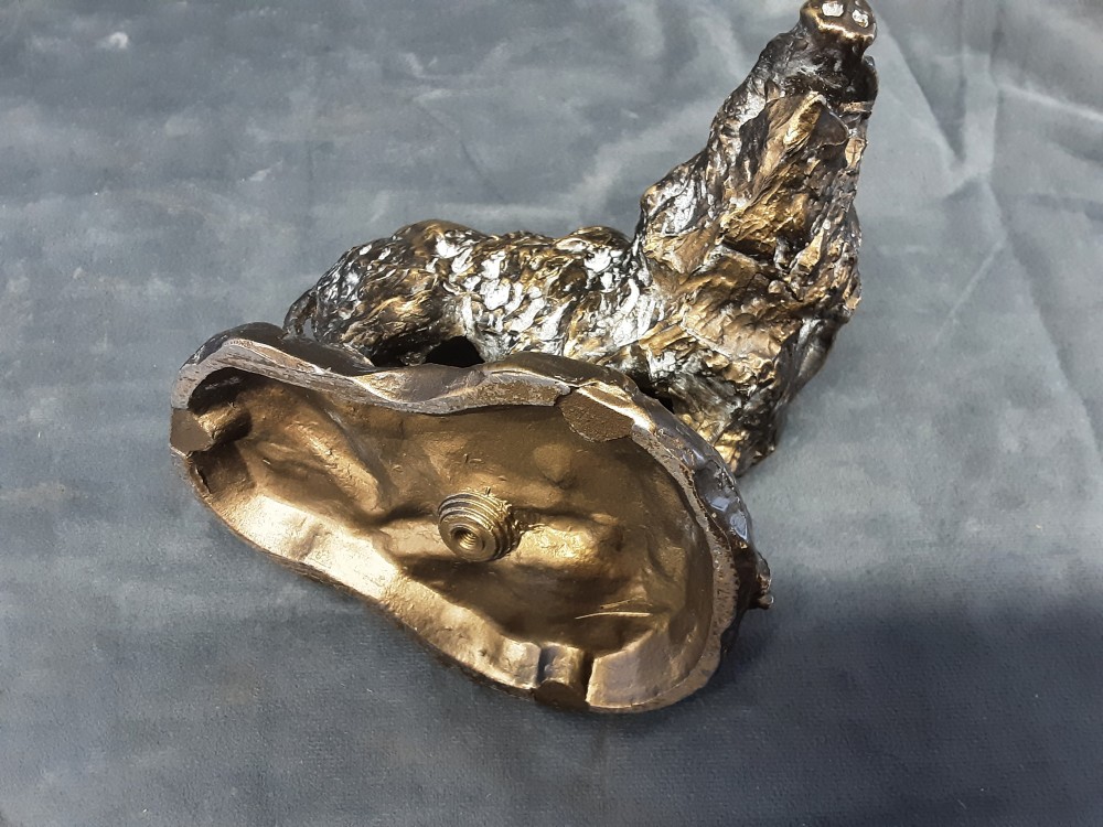 SANGLIER EN METAL DORÉ HAUT 14CM