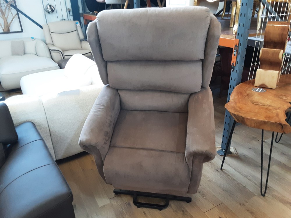 FAUTEUIL RELAX RELEVEUR TISSUS BRUN