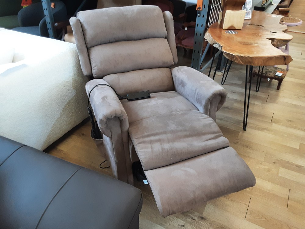 FAUTEUIL RELAX RELEVEUR TISSUS BRUN