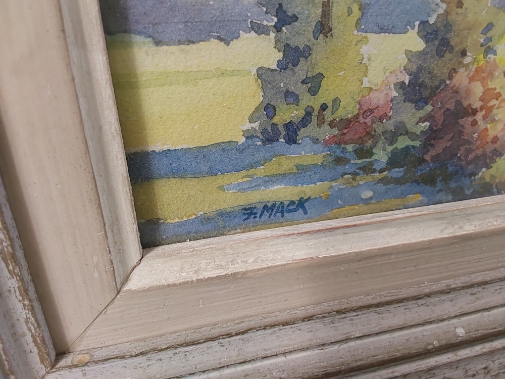 TABLEAU AQUARELLE SIGNÉ F.MACK