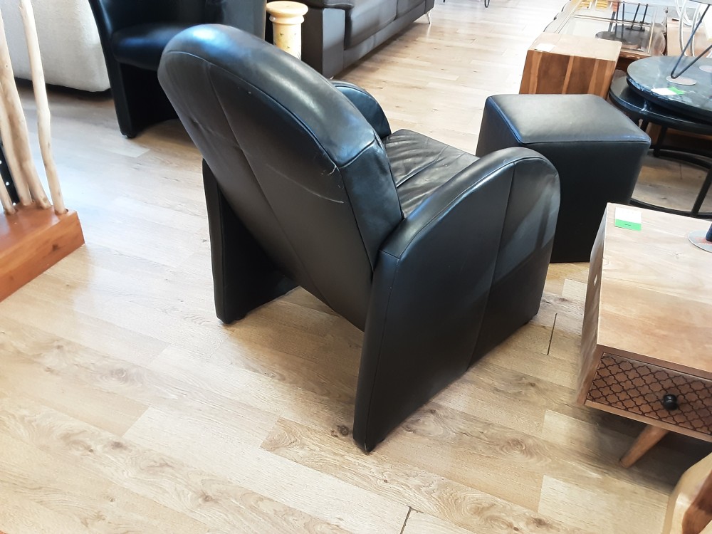 FAUTEUIL SIMILI NOIR