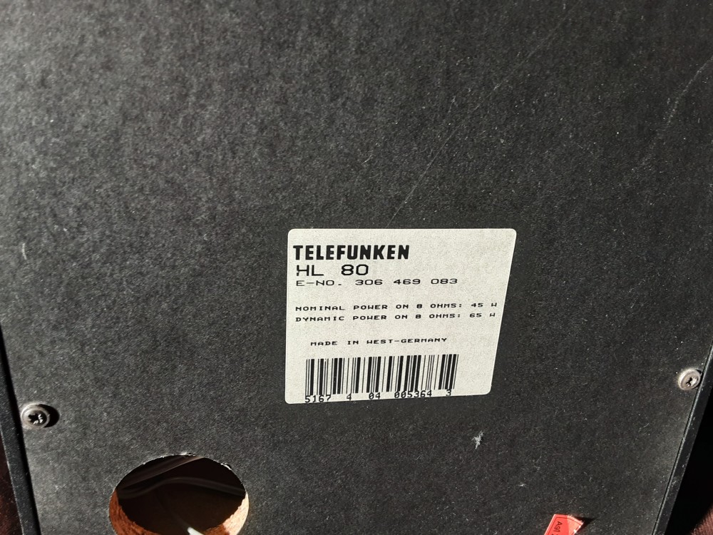 CHAINE HIFI TELEFUNKEN + HAUT PARLEURS+ TC