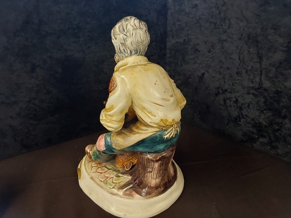 STATUE EN PORCELAINE FROGERON H.30CM