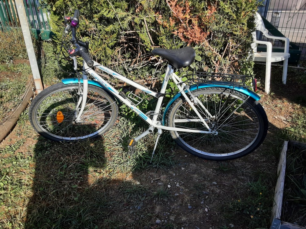 VELO FEMME BLANC - TURQUOISE OPTIM'ALP 650 26 POUCES