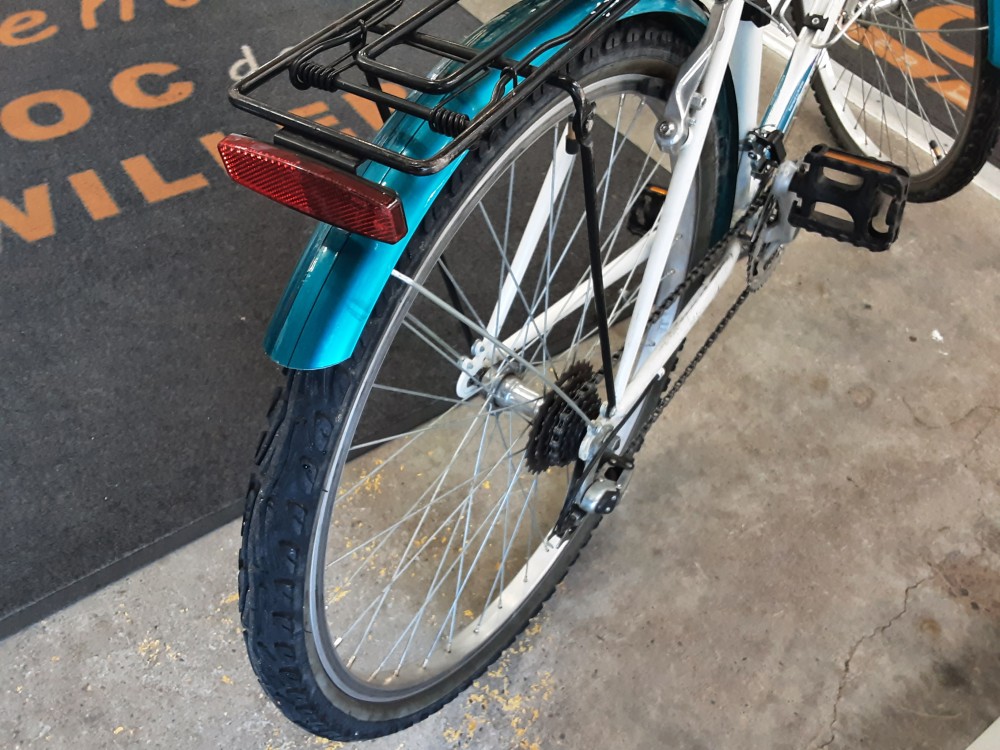 VELO FEMME BLANC - TURQUOISE OPTIM'ALP 650 26 POUCES
