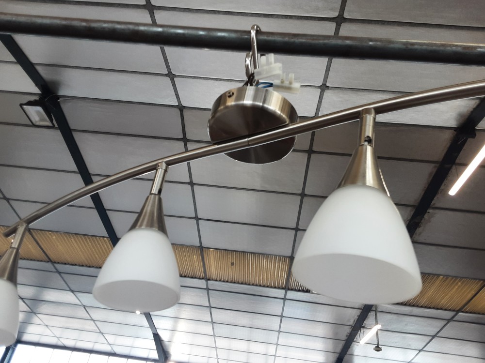 LUSTRE 4 FEUX BLANC MODERNE