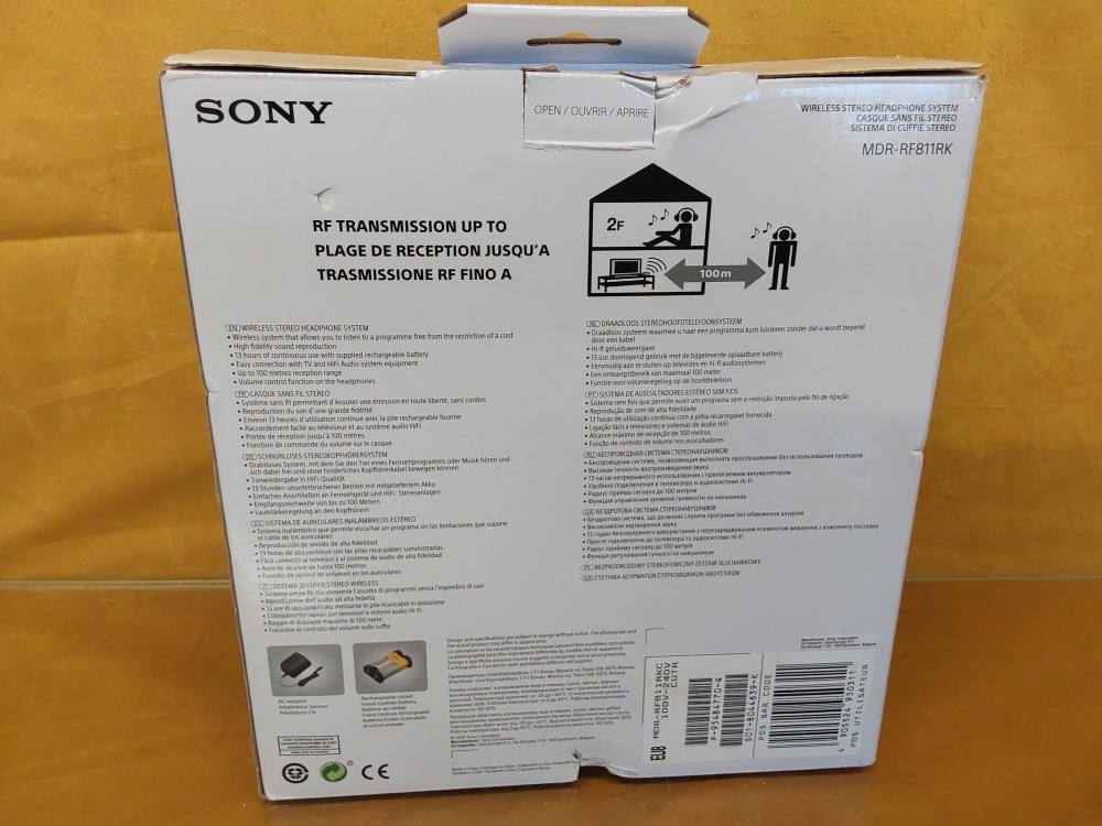 CASQUE SANS FIL SONY MDR-RF811RK TRANSMISSION TV