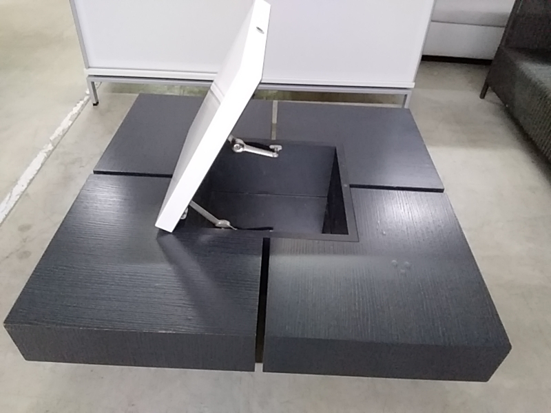 TABLE BASSE CARRÉE AVEC RANGEMENT 110 X 110CM