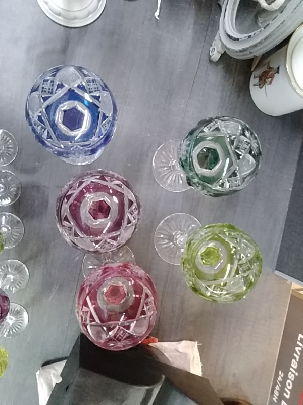 LOT DE 5 VERRES À VIN CRISTAL DE SAINT-LOUIS NON SIGNÉ O