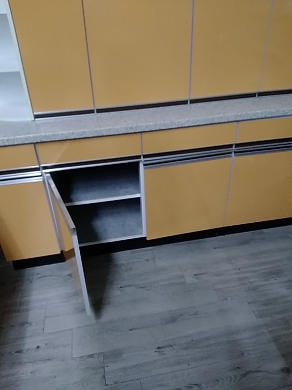 MEUBLE DE CUISINE VINTAGE FORMICA ORANGE 190CM HAUT ET BAS