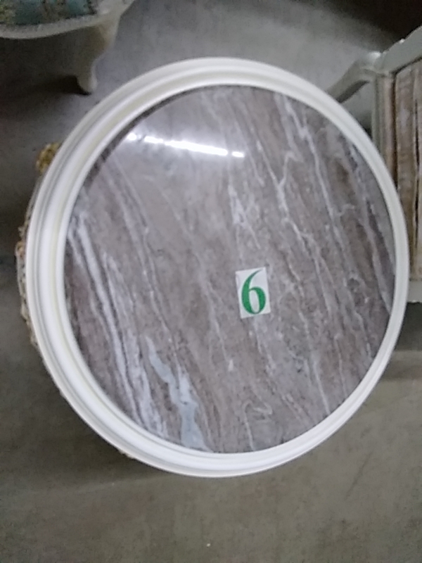 TABLE BASSE BAROQUE RONDE DIAMETRE 79CM MARBRE