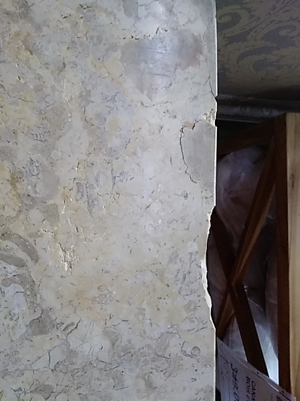 CONSOLE MARQUETERIE MARBRE