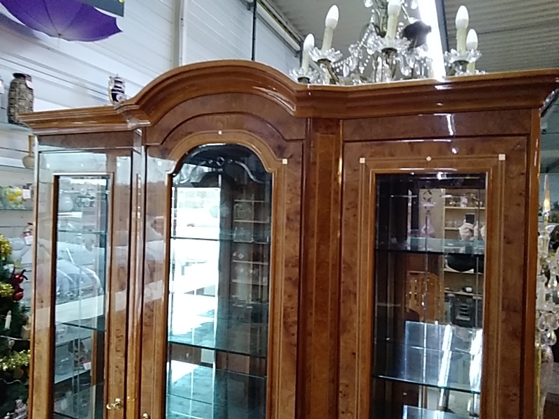 VITRINE 3 PORTES DECO NACRE