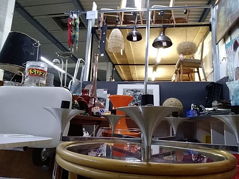 LAMPE 5 FEUX SANS VERRE VINTAGE