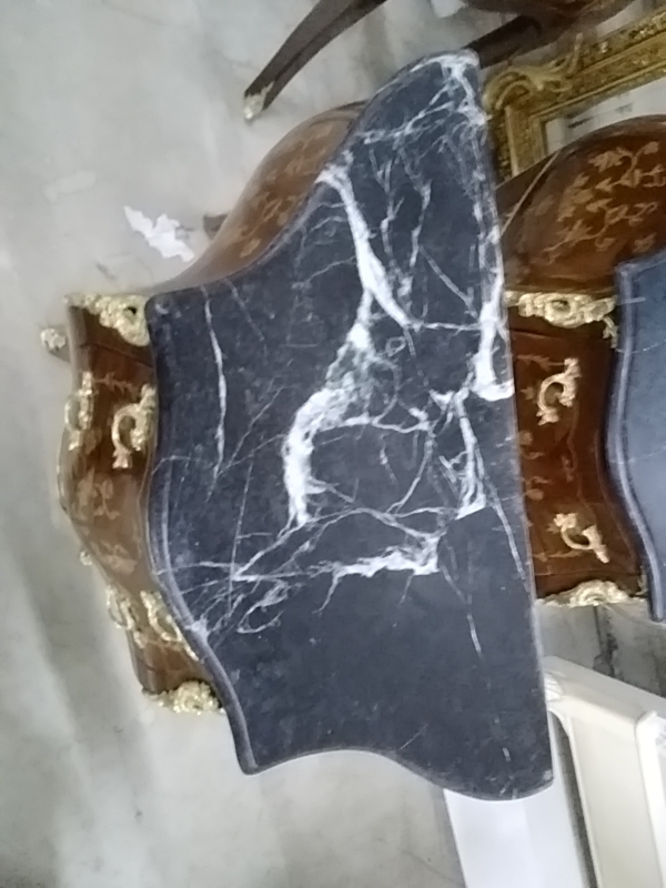 COMMODE LOUIS XV MARQUETERIE 2 TIROIRS COPIE